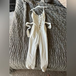 Women’s elegant white jumpsuit